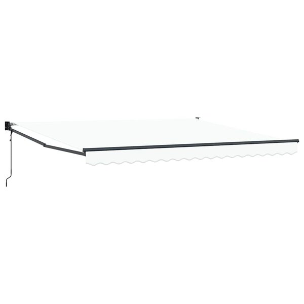 vidaXL Auvent rétractable Blanc 400 × 300 cm Polyester et métal