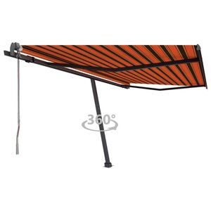 vidaXL Auvent automatique sur pied 450x300 cm Orange/marron