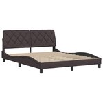 vidaXL Cadre de lit sans matelas marron foncé 160x200 cm tissu