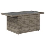 Set de Canapé de Jardin de 6 Pièces avec Coussins en Poly Rattan Gris