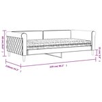 vidaXL Lit de jour avec matelas gris clair 100x200 cm velours