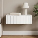 vidaXL Table d'appoint murale Blanc 59 x 34 5 x 17 cm