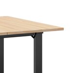 vidaXL Table à manger cadre en O 80x80x75 cm bois de pin massif fonte