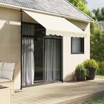 vidaXL Auvent rétractable crème 200x150 m tissu et acier