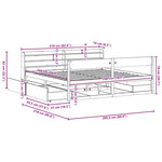 vidaXL Cadre de lit sans matelas 200x200 cm bois massif de pin