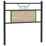 vidaXL Tête de lit chêne sonoma 80 cm bois d'ingénierie et acier