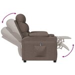 vidaXL Fauteuil inclinable électrique Taupe Tissu
