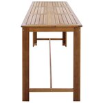 vidaXL Table de bar Bois d'acacia massif 150x70x105 cm