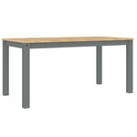 vidaXL Table à manger Panama gris 160x80x75 cm bois massif de pin