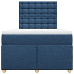 vidaXL Sommier à lattes de lit avec matelas bleu 120x190 cm tissu