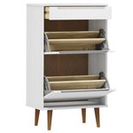 vidaXL Armoire à chaussures MOLDE Blanc 59 5x35x103 cm Bois de pin
