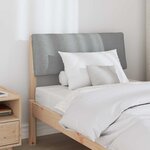 vidaXL Tête de lit capitonnée Gris clair 75 cm Pin massif
