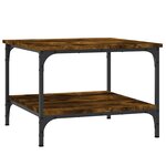 vidaXL Table basse chêne fumé 55x55x40 cm bois d'ingénierie