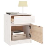 vidaXL Tables de chevet 2 Pièces Blanc 40x31x50 cm Bois de pin massif