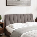 vidaXL Coussin de tête de lit taupe 140 cm tissu