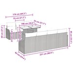 vidaXL Ensemble de 8 pièces de canapés de jardin avec coussins gris en rattan poly