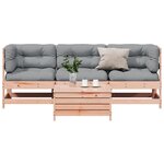 vidaXL Salon de jardin 4 Pièces avec coussins bois massif douglas