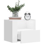 vidaXL Tables de chevet murales 2 Pièces blanc 45x30x35 cm
