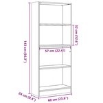 vidaXL Bibliothèque chêne sonoma 60x24x143 cm bois d'ingénierie