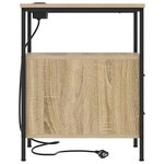 vidaXL Table de chevet avec tiroir 2 Pièces Chêne sonoma 30 x 48 x 61 cm