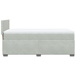 vidaXL Sommier à lattes de lit et matelas Gris clair 90x190 cm Velours