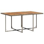 vidaXL Ensemble à manger de jardin 11Pièces avec coussins gris poly rotin