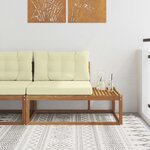 vidaXL Canapé d'extérieur extrémité Naturel 115 x 83 x 73 cm