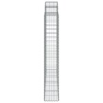 vidaXL Paniers à gabions arqués 3 Pièces 200x30x180/200 cm Fer galvanisé