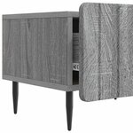 vidaXL Meuble TV Sonoma gris 147 x 34 5 x 32 cm Bois d'ingénierie