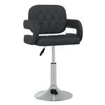 vidaXL Chaises pivotantes à manger lot de 6 noir similicuir