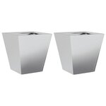 vidaXL Jardinières 2 Pièces 30x30x30 cm acier galvanisé