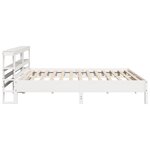 vidaXL Cadre de lit sans matelas blanc 200x200 cm bois massif de pin