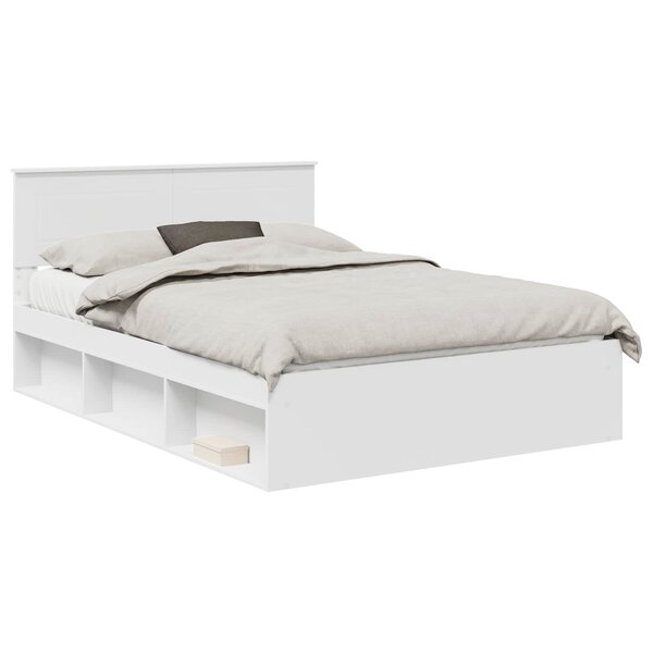 vidaXL Cadre de lit Blanc 160 x 200 cm Bois d'ingénierie