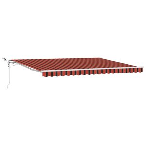 vidaXL Auvent Rétractable Orange et marron 450 × 300 cm