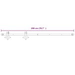 vidaXL Kit de quincaillerie de porte coulissante 200 cm Acier Blanc