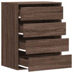 vidaXL Commode d'angle chêne marron 60x41x76 cm bois d'ingénierie