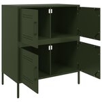 vidaXL Buffet vert olive 68x39x79 cm acier