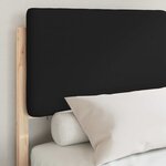 vidaXL Cadre de lit avec tête de lit rembourrée Noir 135 x 190 cm