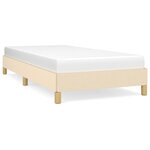 vidaXL Cadre de lit Crème 90x190 cm Tissu