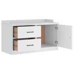 vidaXL Banc de couloir SANDNES blanc 87x40x50 cm bois de pin massif