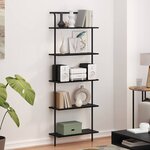 vidaXL Étagère Chêne noir 60 x 24 x 168 cm Bois d'ingénierie