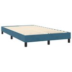 vidaXL Sommier à lattes de lit et matelas et LED bleu foncé 120x210cm velours