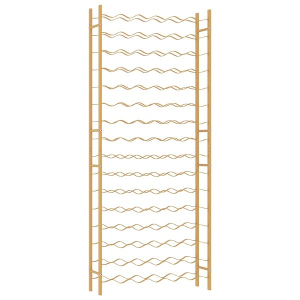 vidaXL Casier à bouteilles pour 96 bouteilles Doré Métal