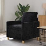 vidaXL Canapé Noir 76 x 81 x 87 5 cm Polyester