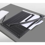 ACROPAQ Massicot A3  B4  A4  B5  A5  B6- Coupe Papier  8 feuilles à la fois- Guillotine 2 barres d'acier- Règle magnétique amovible