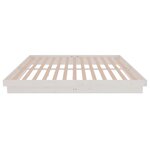 vidaXL Cadre de lit sans matelas blanc bois massif