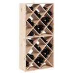 vidaXL Étagère à vin 2 Pièces Naturel 62 x 25 x 62 cm Pin massif