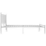 vidaXL Cadre de lit Blanc Métal 200x200 cm