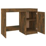 Bureau table poste de travail meuble d'ordinateur informatique étude chêne fumé 100 x 50 x 76 cm bois d'ingénierie brun 02_0023566