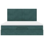VidaXL Cadre de lit ottoman avec matelas vert foncé 180x200cm velours